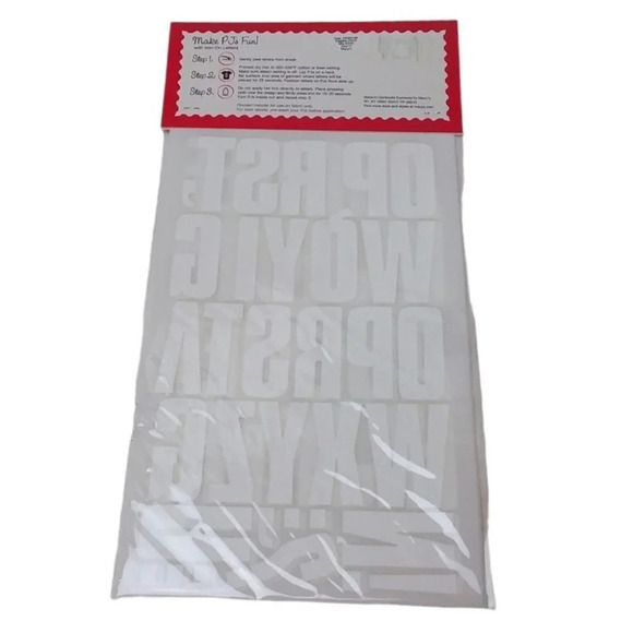 Iron-On Letters Alphabet Names Macy's Family PJs 498 Sheets - Picture 2 of 2